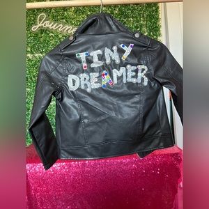 Custom mini mica leather jacket